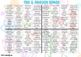 Vista previa - Juegos / Gamificación - 'Too & Enough' Bingo - ESL Classroom game - página 2