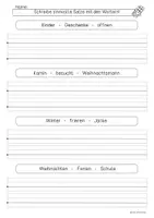 Vorschau - Arbeitsblätter - Weihnachten, Sätze aus Wörter bilden, kreatives Schreiben - Seite 2