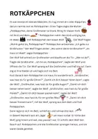 Vorschau - Arbeitsblätter - Märchen lesen und verstehen DAZ DAF Rotkäppchen - Seite 1