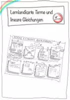 Vorschau - Merkblätter - Lernlandkarte - Übersicht - Terme und lineare Gleichungen - Merkblatt - Sketchnotes - Deckblatt
