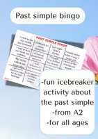 Aperçu - Jeux - Bingo du Past simple - Jeu en classe d'ESL - Page de couverture