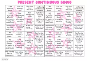 Aperçu - Jeux - Bingo du Present Continuous - Jeu en classe d'ESL - Page 2