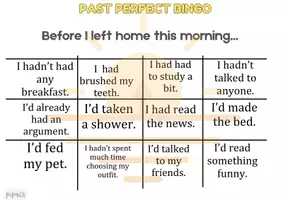 Aperçu - Jeux - Bingo du Past Perfect - Jeu en classe d'ESL - Page 2