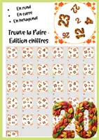 Aperçu - Jeux - Trouve la Paire | Automne | Édition Chiffres | Jeu - Page 1