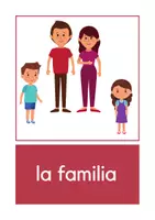 Vorschau - Poster - Bild- und Wortkarten - Spanisch - Die Familie - Seite 1