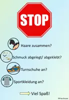 Vorschau - Aufgabenkarten - Sportunterricht Organisation - Sicherheitsstopp - Seite 1