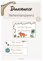 Vorschau - Poster - Dinosaurier: Reihentransparenz (Kl. 2/3) - Deckblatt