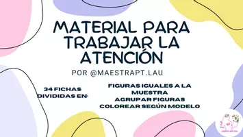 Vista previa - Hojas de trabajo - Actividades para trabajar la atención, por @maestrapt.lau - Portada