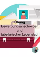 Vorschau - Arbeitsblätter - Übung komplette Bewerbung - Deckblatt