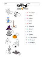 Vorschau - Arbeitsblätter - Halloween DAZ - Deckblatt