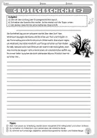 Vorschau - Arbeitsblätter - Halloween - Gruselgeschichten / Halloweengeschichte verfassen (Schreibanlässe, Geschichtenanfänge für das Schreiben einer Erlebniserzählung) - Seite 3