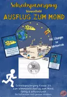 Vorschau - Arbeitsblätter - Schreibspaziergang Wimmelbild 3/4 zum Bilderbuch Ausflug zum Mond - Deckblatt