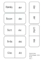 Vorschau - Arbeitsblätter - Artikeldomino Artikel Genus Nomen Wortarten - Seite 2