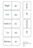 Vorschau - Arbeitsblätter - Artikeldomino Artikel Genus Nomen Wortarten - Seite 3