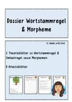 Vorschau - Unterrichtsreihen - Dossier Wortstammregel/ Umlautregel/ Morpheme mit Übungen - Deckblatt