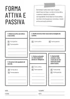 anteprima - Esercizi - Forma Attiva e Passiva delle frasi - Pagina di copertina