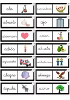 Vista previa - Juegos / Gamificación - Dominó palabra-imagen vocales - página 2
