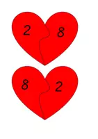 Vorschau - Spiele - Verliebte Zahlen und dazugehörige analoge Zahlen bis 20 - Seite 3