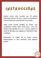Vista previa - Tarjetas / Manipulativos - puzles de la tardor - página 1