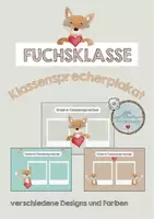 Vorschau - Poster - Klassensprecher Plakat - Unsere Klassensprecher - Fuchs - Fuchsklasse - Deckblatt