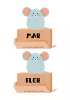 Vista previa - Tarjetas / Manipulativos - FAMILIA DE PALABRAS: ratones - página 1