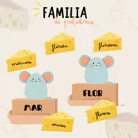 Vista previa - Tarjetas / Manipulativos - FAMILIA DE PALABRAS: ratones - Portada