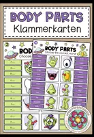 Vorschau - Fördermaterial/Inklusion - Body Parts / Körperteile – Wortschatz Englisch | 2-fach differenzierte Klammerkarten 3.–4. Klasse - Deckblatt
