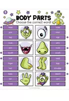 Vorschau - Fördermaterial/Inklusion - Body Parts / Körperteile – Wortschatz Englisch | 2-fach differenzierte Klammerkarten 3.–4. Klasse - Seite 3