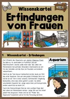 Vorschau - Arbeitsblätter - Erfindungen von Frauen / Erfinderinnen - Wissenskartei - Seite 1