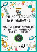 Vorschau - Stundenentwürfe - Spezifische Immunabwehr - Kreative Unterrichtsstunde mit Arbeitsblatt - Deckblatt