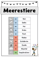 Vorschau - Arbeitsblätter - Wortschatzheft: Meerestiere (DaZ/DaF) - Seite 3