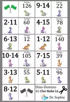 Vorschau - Spiele - Domino großes Einmaleins 11-15er-Reihe 16-20er-Reihe Dinos - Seite 3