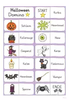 Vorschau - Spiele - Differenziertes Lesedominospiel: Halloween | Grundschrift - Seite 2