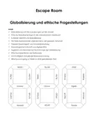 Vorschau - Arbeitsblätter - Escape Room: Globalisierung und ethische Fragestellungen - Deckblatt
