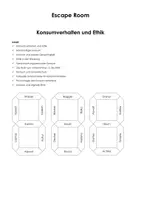 Vorschau - Arbeitsblätter - Escape Room: Konsumverhalten und Ethik - Deckblatt