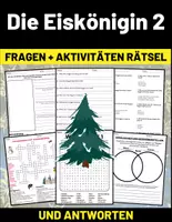 Vorschau - Spiele - Film: "Die Eiskönigin II (2019)" Fragen + Aktivitäten Rätsel + und Antworten - Deckblatt