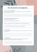 Vorschau - Arbeitsblätter - Das Deutsche Grundgesetz - Präsentation mit passendem Arbeitsblatt - Seite 2