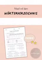 Vorschau - Arbeitsblätter - Umgang mit dem Wörterbuch / Wörterverzeichnis: Arbeitsblatt - Deckblatt