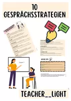 Vorschau - Arbeitsblätter - 10 Gesprächsstrategien Handout/ Gesprächsführung/Unterricht - Deckblatt
