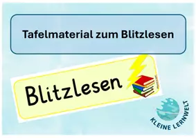 Vorschau - Präsentationen/Tafelbilder - Tafelmaterial zum Blitzlesen (Methode von Beate Leßmann) - Deckblatt