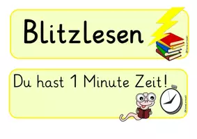 Vorschau - Präsentationen/Tafelbilder - Tafelmaterial zum Blitzlesen (Methode von Beate Leßmann) - Seite 1