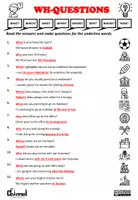 Aperçu - Feuilles d'exercices - Wh- Questions en Anglais - 12 Questions - Fiche Pédagogique - Page 2