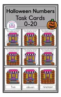 Aperçu - Feuilles d'exercices - Halloween Numbers - Task Cards (0-20) - Page de couverture