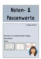 Vorschau - Spiele - Noten - und Pausenwerte: Bretttspiel & Würfel - Deckblatt