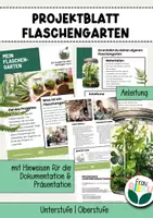 Vorschau - Arbeitsblätter - Anleitung Flaschengarten Projektarbeit Ökologie - Deckblatt