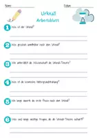 Vorschau - Arbeitsblätter - Urknall Arbeitsblatt DaZ 3. & 4.Klasse Grundschule Arbeitsblatt mit Lösungen - Seite 1