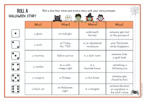 anteprima - Esercizi - Roll a Halloween Story: creative writing activity; 2 versioni (Inglese) - Pagina 3