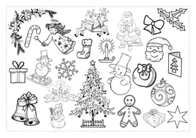 Vorschau - Arbeitsblätter - Adventskalender zum Ausmalen - Seite 1