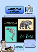 Náhled - umění - krok za krokem: Zentangle šablony zvířat (včetně 6 šablon) - krycí list