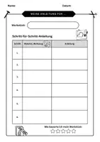 Vorschau - Arbeitsblätter - Schritt-für-Schritt-Anleitung für Werkstücke zum Selbsterstellen - Deckblatt